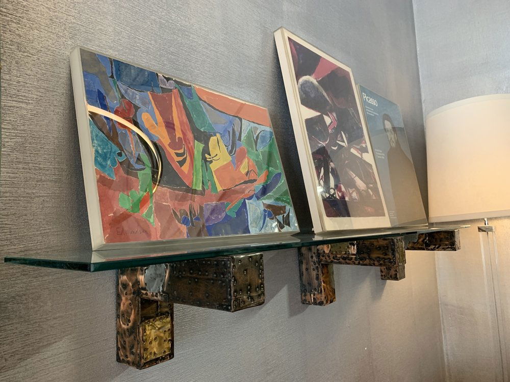 Brutalist Mixed Metal Wall Shelf by Paul Evans (1 of 13)