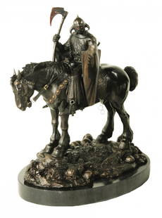 "The Death Dealer" Sculpture by Frank Frazetta & Randy: Fantasy artist Frank Frazetta was born February 9th, 1928 in Brooklyn, New York. He is widely considered to be the most influential and most emulated fantasy artist in history. Based on Frank Frazetta