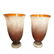 2 Karl Springer/Seguso Murano Scavo Glass Lamps ,signed