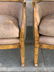 Pair of Barrel Back Chairs Upholstered in Brown Leather - 13