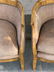 Pair of Barrel Back Chairs Upholstered in Brown Leather - 14