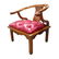 Asian Chair in Ox Blood Red Leather attb to James Mont