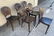 Set of Six Dining Chairs Made in Italy By Potocco Italy - 4