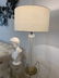 Pair of Lucite and Brass Table Lamps W/ Graduated Base - 3