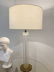 Pair of Lucite and Brass Table Lamps W/ Graduated Base - 6