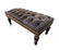English Style Deep Tufted Bench Upholstered in Leather