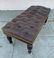 English Style Deep Tufted Bench Upholstered in Leather - 4