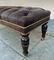English Style Deep Tufted Bench Upholstered in Leather - 6