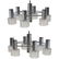 Italian Glass and Chrome Chandeliers