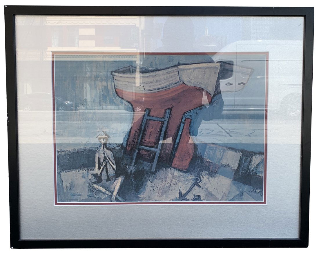 Original Lithograph by David Adickes ORANGE MEDITATIONS: Limited edition of 200 this one is number 48, signed and numbered.The piece is framed ad has not been inspected outside of the frame.Measurements: 27 inches wide x 21.5 inches high.Visible art: 19 inc