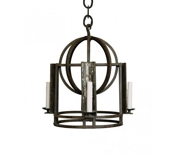 Stunning Wrought Iron Chandelier with 4 Lights: Stunning and beautiful hand made wrought iron chandelier with 4 lights. The piece is heavy and well made, a true statement piece.