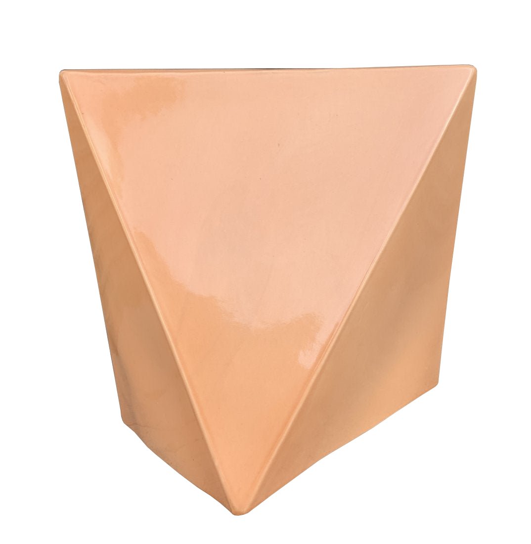 Geometric ceramic Bench/Side Table: we have 3 but this listing is for only one of them.Beautiful geometric stool made in ceramic with a beautiful finish.The piece can be used as a bench or a side table.The geometric shape of this piece 