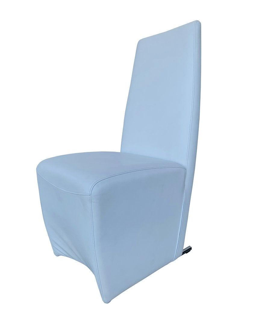 White Leather Chair Made in Italy by Cattelan Italia: Beautiful chair in white leather made in Italy by Cattelan Italia, in very good condition.Measurements:40.50 inches high x 18 inches wide x 24 inches deep x 18 inches seat high.All items are sold as i