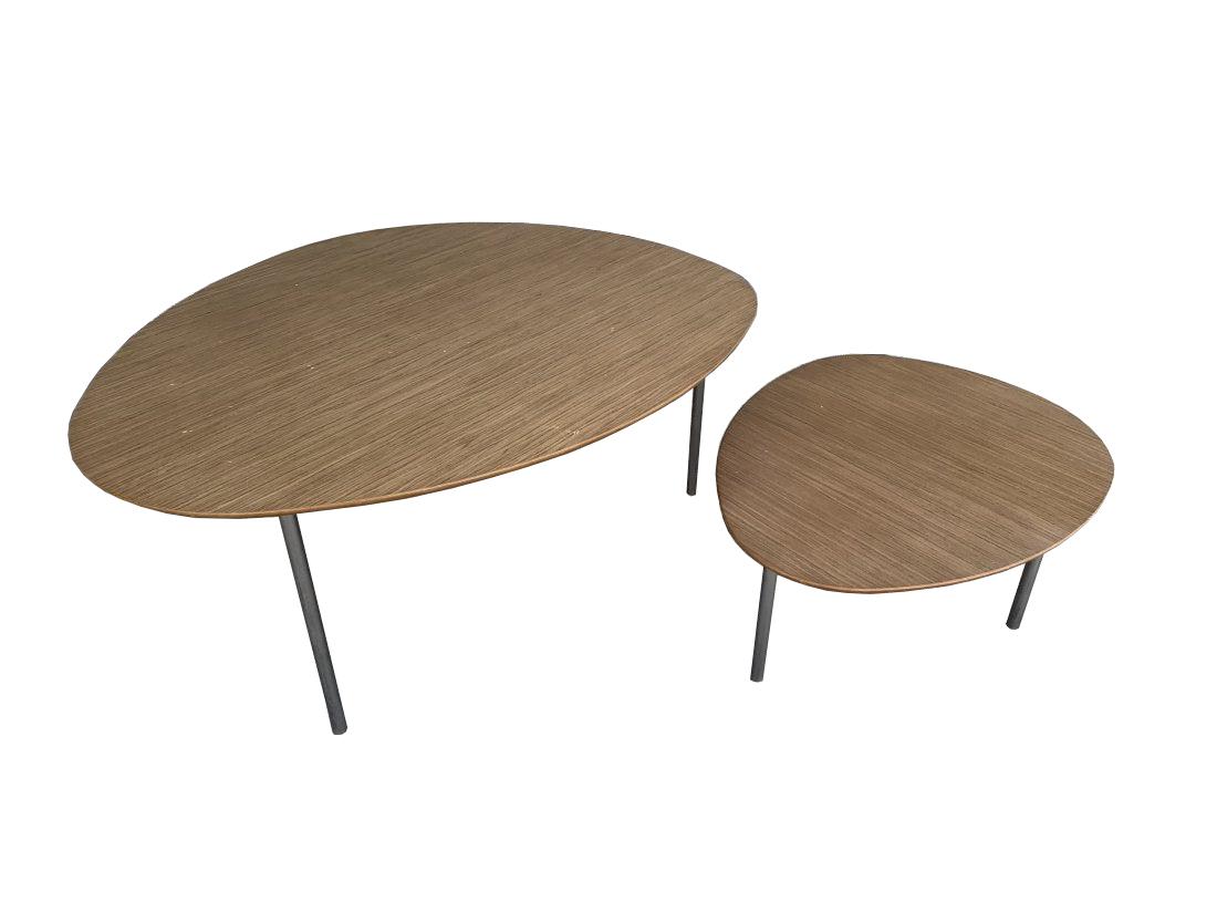 Eclipse sofa tables by Jon Gasca for Stua: Eclipse sofa tables: the organic shapes found in nature have inspired the Eclipse nesting tables. The table shapes compliment each other and can be combined to make free flowing combinations that are 