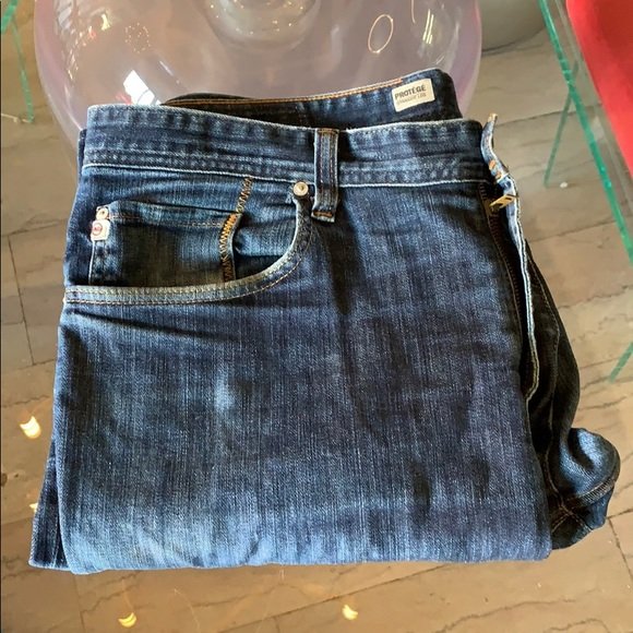 AG Adriano Goldschmied The Protégé 38x31 USA Made: Nice pair of men’s jeans designed and manufactured in the United Stars of America by AG Adriano Goldschmied and pet of “The Protégé” collection, straight leg fit, size 38” waist x 31” inse