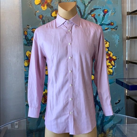 Men’s dress shirt by Charles Tyrwhitt sz 16 1/2: Beautiful dress shirt designed and manufactured by Charles Tyrwhitt size 16 1/2, excellent condition with minimal wear and free of stains, rips or stains and from a pet and smoke free home. The shirt 