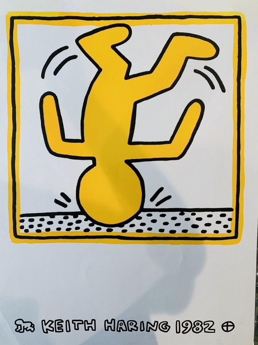 Keith Haring -One Man Show 1982 - Offset Litograph: Keith Haring One Man Show which run from October through November of 1982 at the Tony Shafrazi Gallery in New YorK City.This is an offset litograph printed by Nouvelles Images in France in 1991 and it
