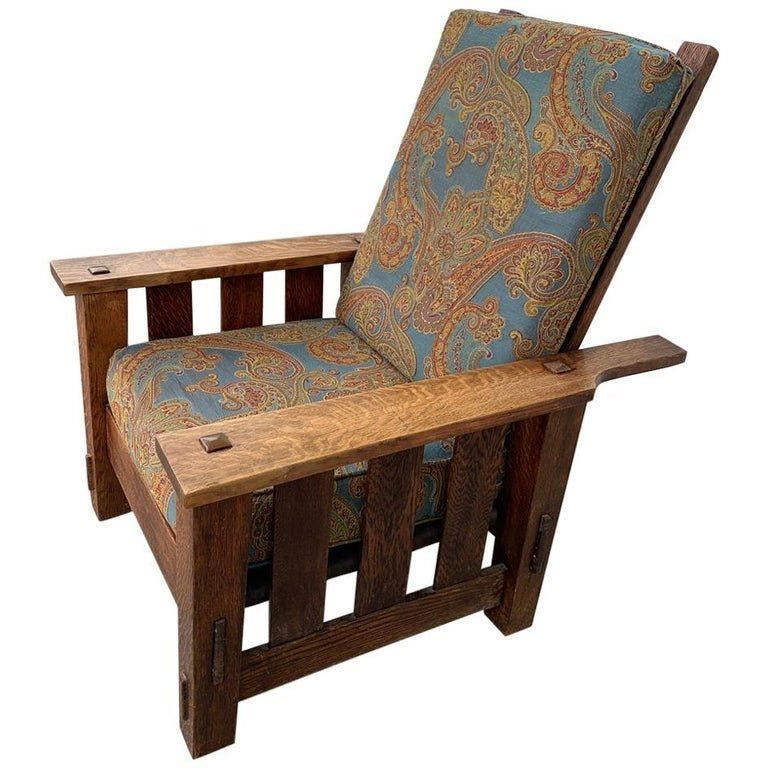 Plank Oak Chair by J. M. & Sons, Arts & Crafts period (1 of 16)