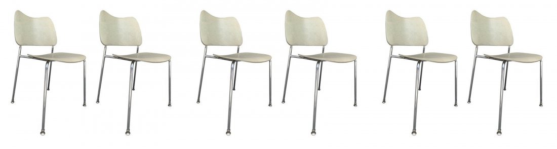 6 Stacking Chairs Made in Sweden by Lammhults Mobel AB (1 of 13)