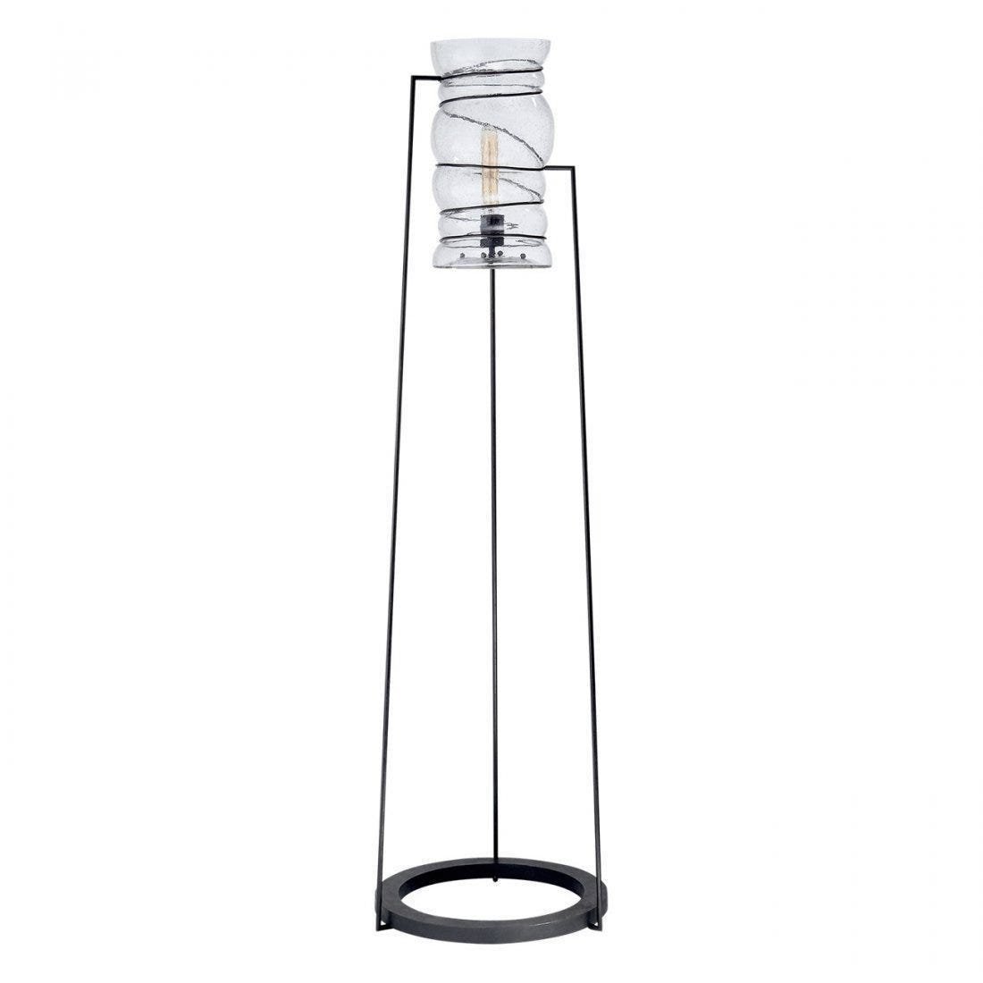 Kelly Wearstler Revelle Floor Lamp: This lamp is not longer made. Design Information Category: Floor Lamps Finish: Aged Iron Glass: Seeded Designer: Kelly Wearstler Dimensions and Weight Width: 16.50 in. Height: 62.00 in. The auction is