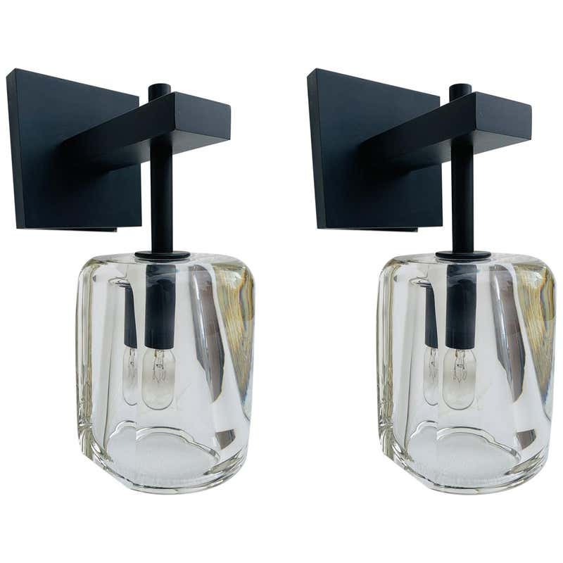 Pair of Glass & Metal Sconces by Alison Berger (1 of 13)