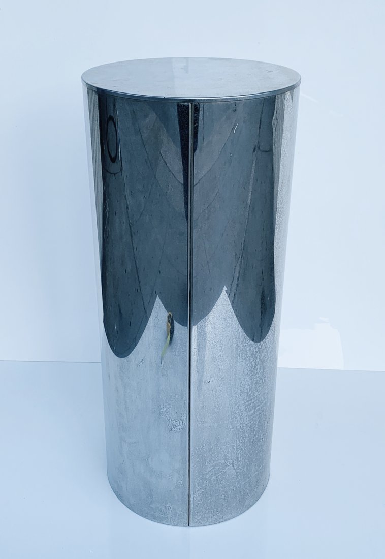 Vintage chrome pedestal by Curtis Jere (1 of 5)