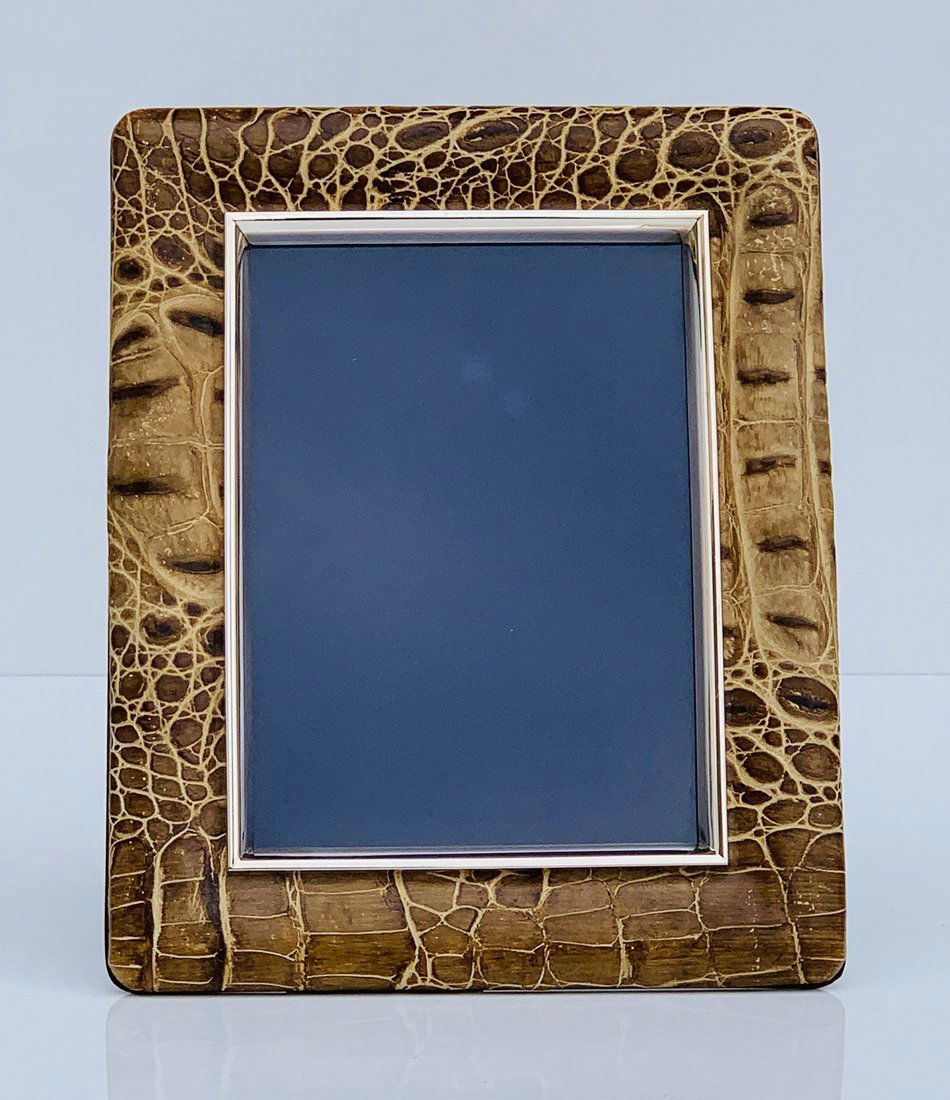 Leather & Sterling Silver Picture Frame by Del Conte (1 of 12)