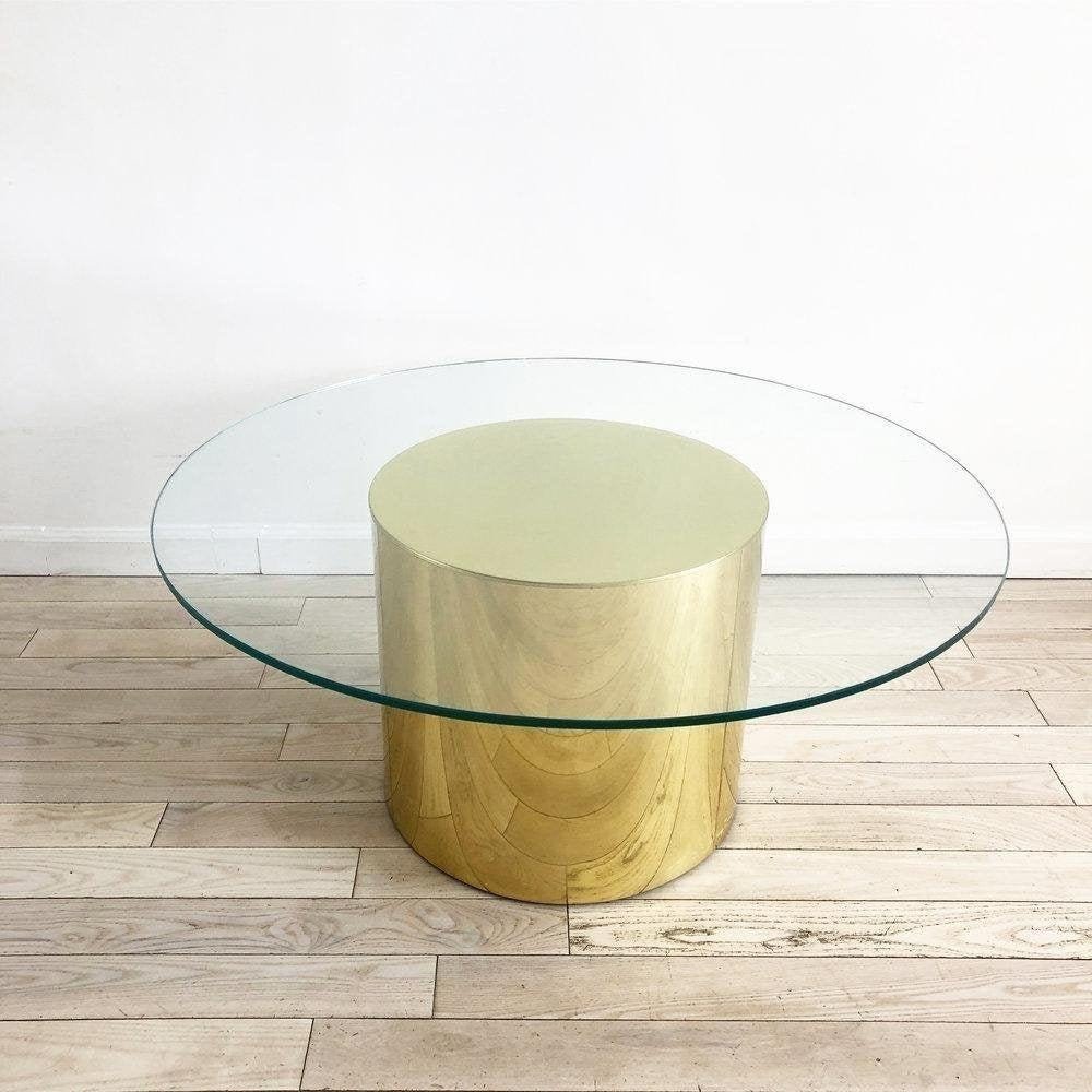 Dining Table Brass with a Pedestal Base by Curtis Jere (1 of 10)