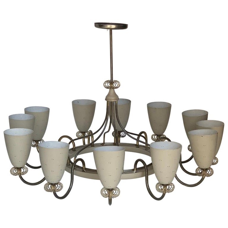 12 Light Chandelier by Paavo Tynell for Lightolier (1 of 13)