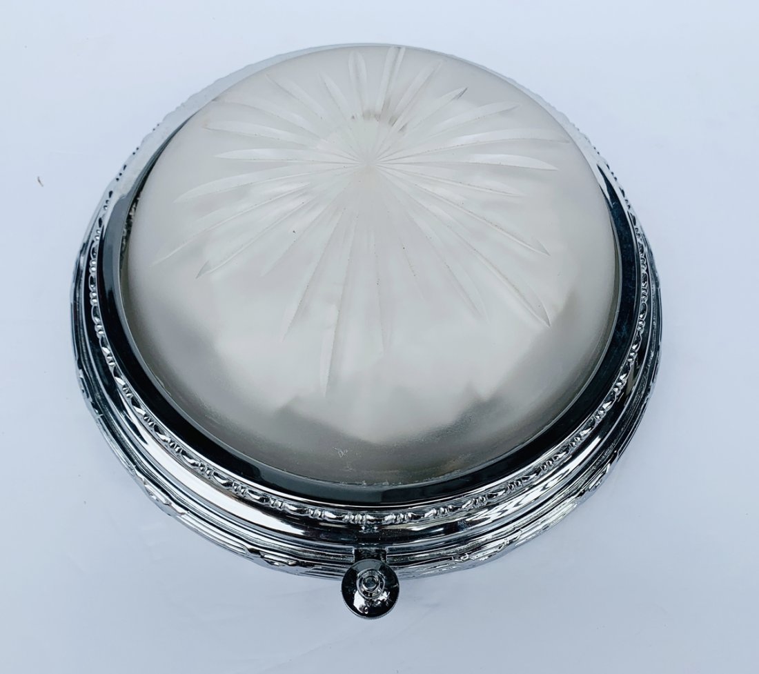 Porthole Ceiling Light in polished Nickel by Vaughan (1 of 10)