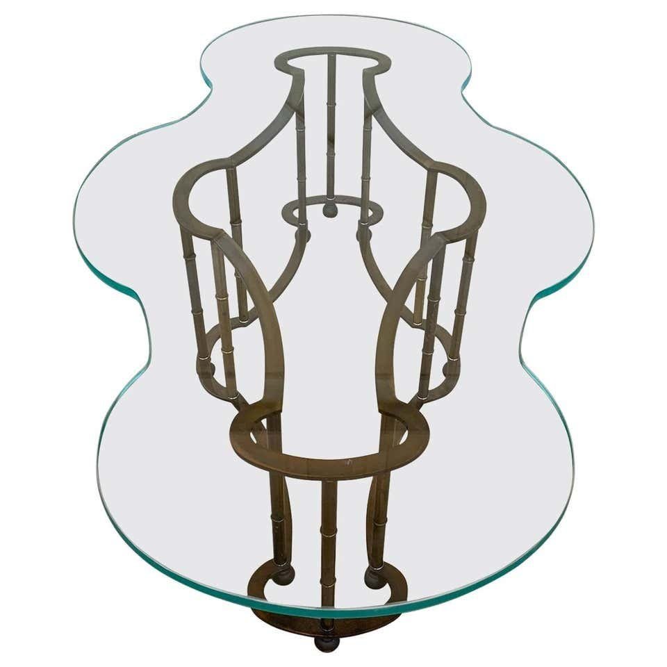 Freeform Coffee Table in Brass and Glass by Mastercraft (1 of 16)