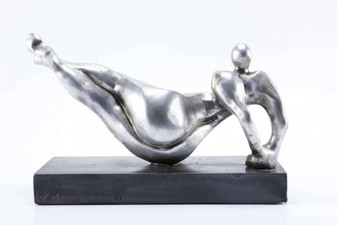 Attila Tivadar Cast Stone Sculpture "Modern Yoga" (1 of 5)