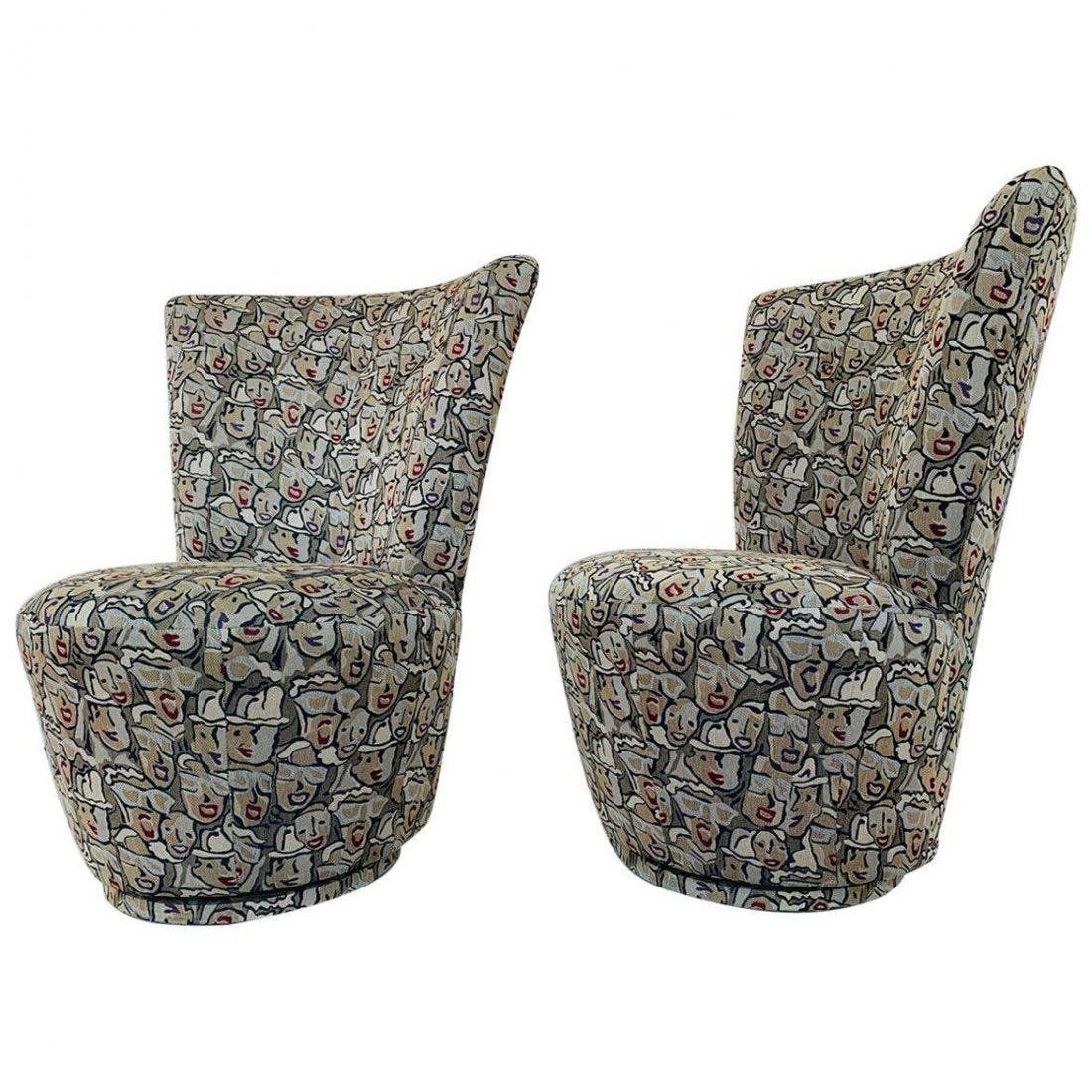 Pair of Highback Swivel Chairs by Carter Furniture (1 of 13)