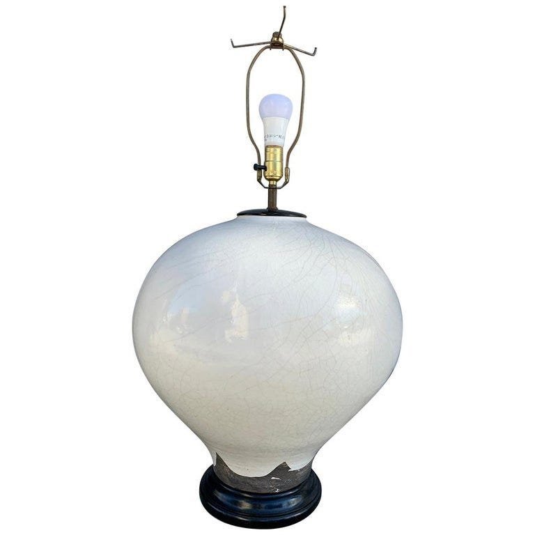 Large Bulbous Ceramic Lamp by Mark Hines (1 of 8)