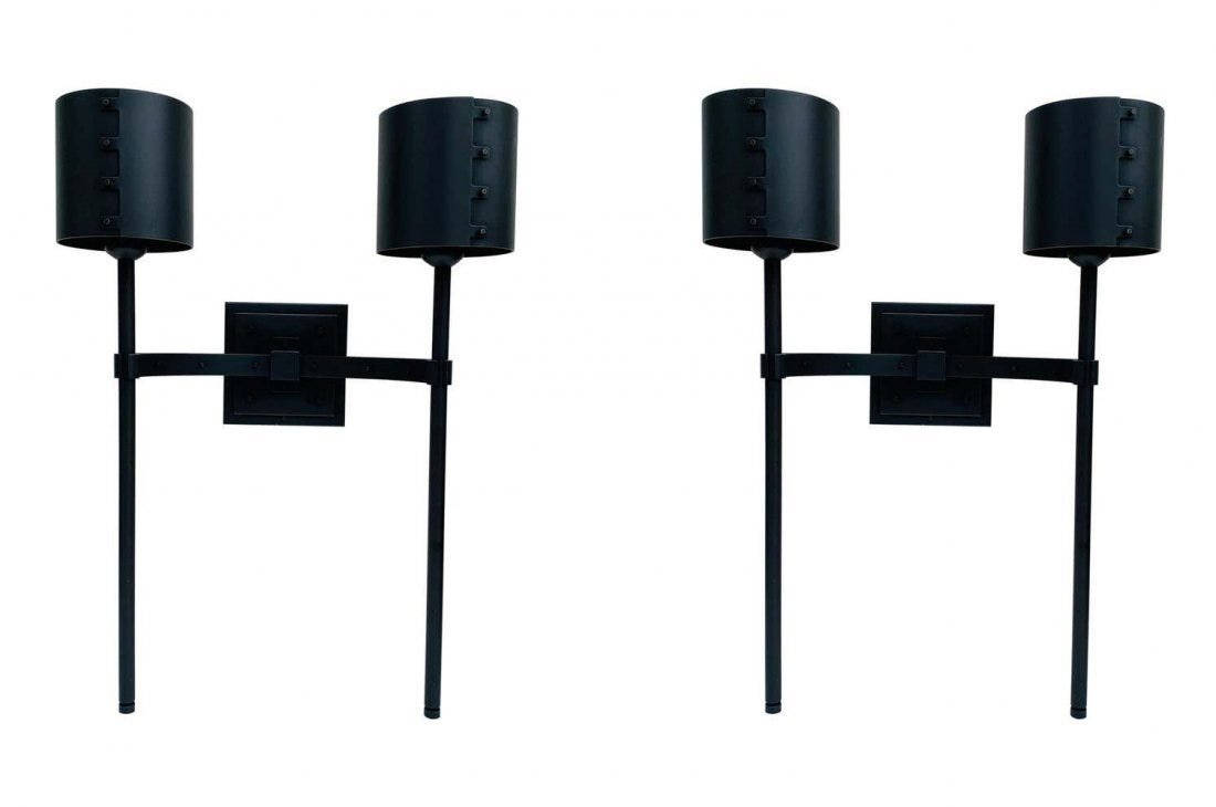 2 Double Bronzed Sconces by Solis Betancourt/Holly Hunt (1 of 14)