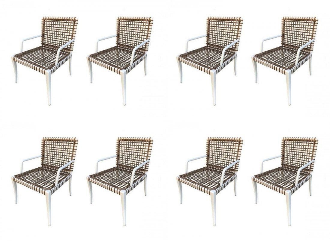 8 Modern Armchairs in Powder Coated Steel & Wicker (1 of 13)