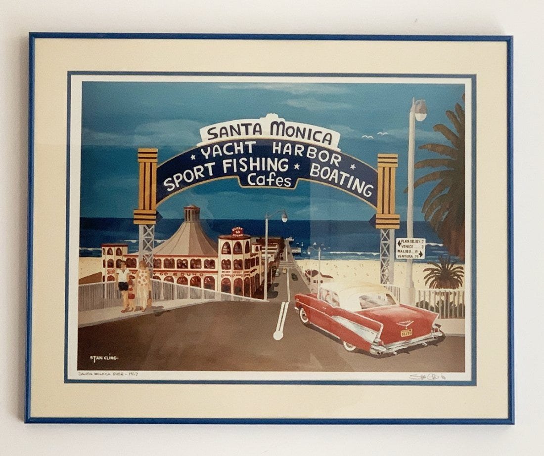 SANTA MONICA PIER 1957 litograph by Stan Cline (1 of 11)