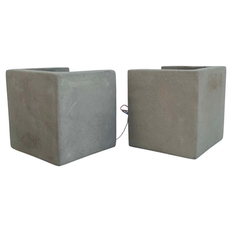 Modern Wall Sconces with Concrete Shades (1 of 13)