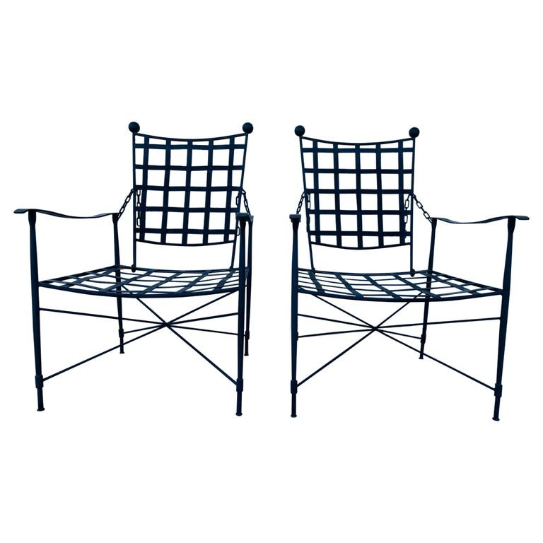 Pair of Metal Patio Lounge Chairs Salterini Style (1 of 13)