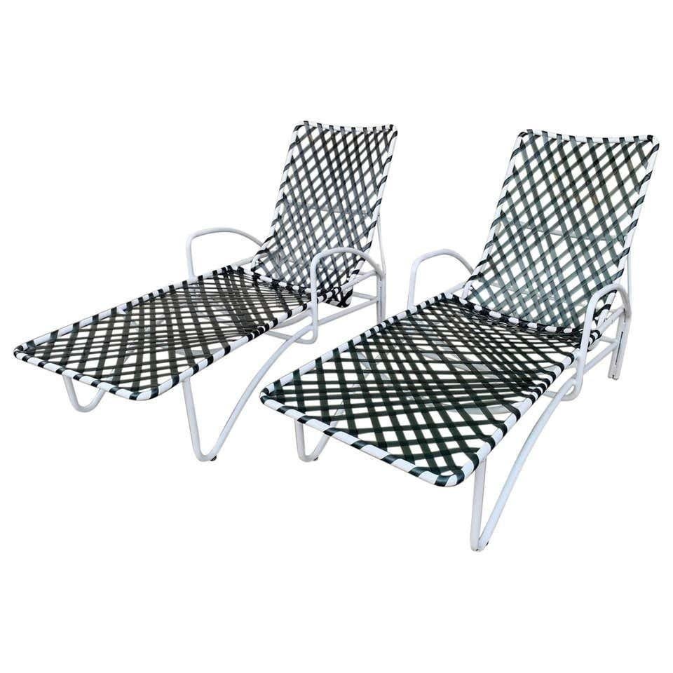 Pair of Vintage Brown Jordan Lido Chaise Lounges (1 of 16)