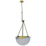 Brass & Alabaster Chandelier by Kelly Wearstler