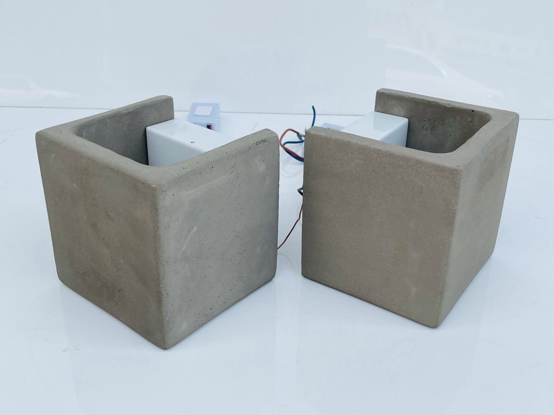 Modern Wall Sconces with Concrete Shades (1 of 12)