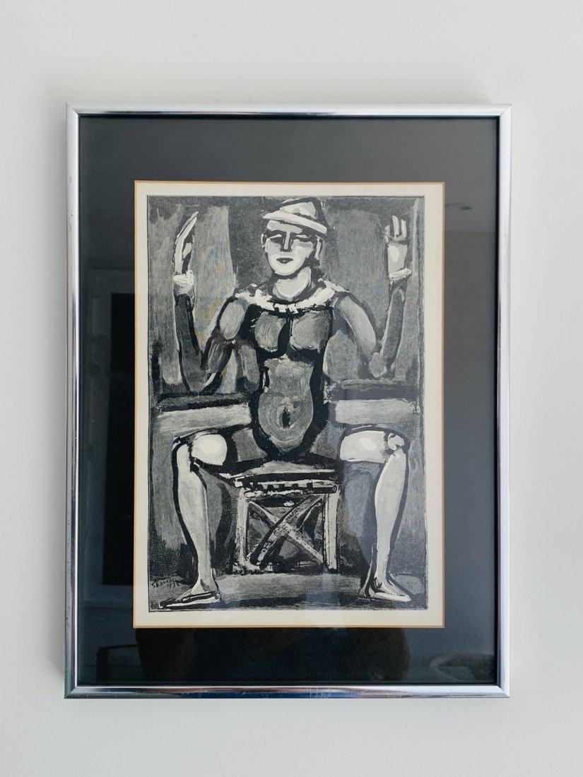 1950s Georges Rouault Woodcut Clown Assis (1 of 11)