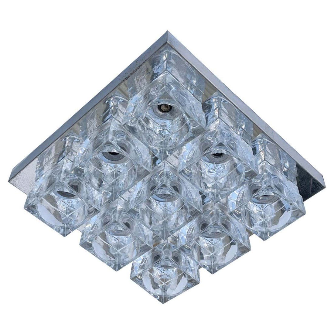 Gaetano Sciolari Nine-Light Glass Ceiling Light (1 of 16)