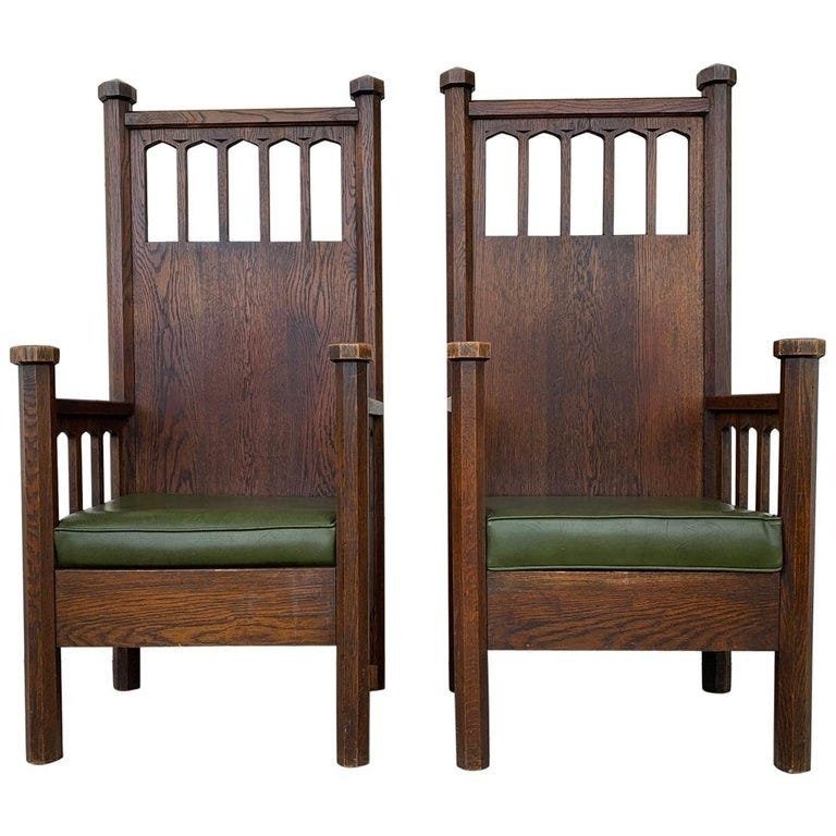 Arts & Crafts Arm Chairs, Early 1900s (1 of 14)