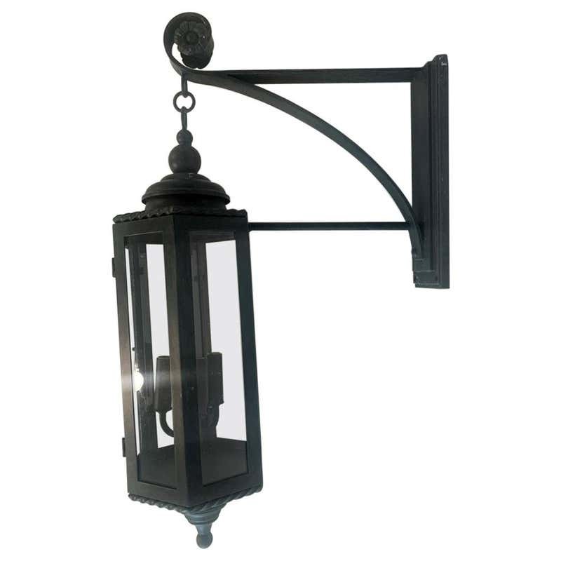 Large Forged Steel Light/Sconce with Verdigris Patina (1 of 10)