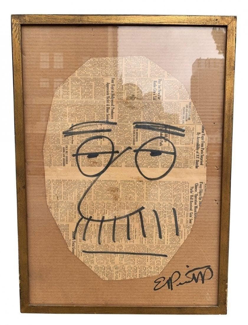 Vintage Art on Newspaper from 1970 by Ernest Pintoff (1 of 9)