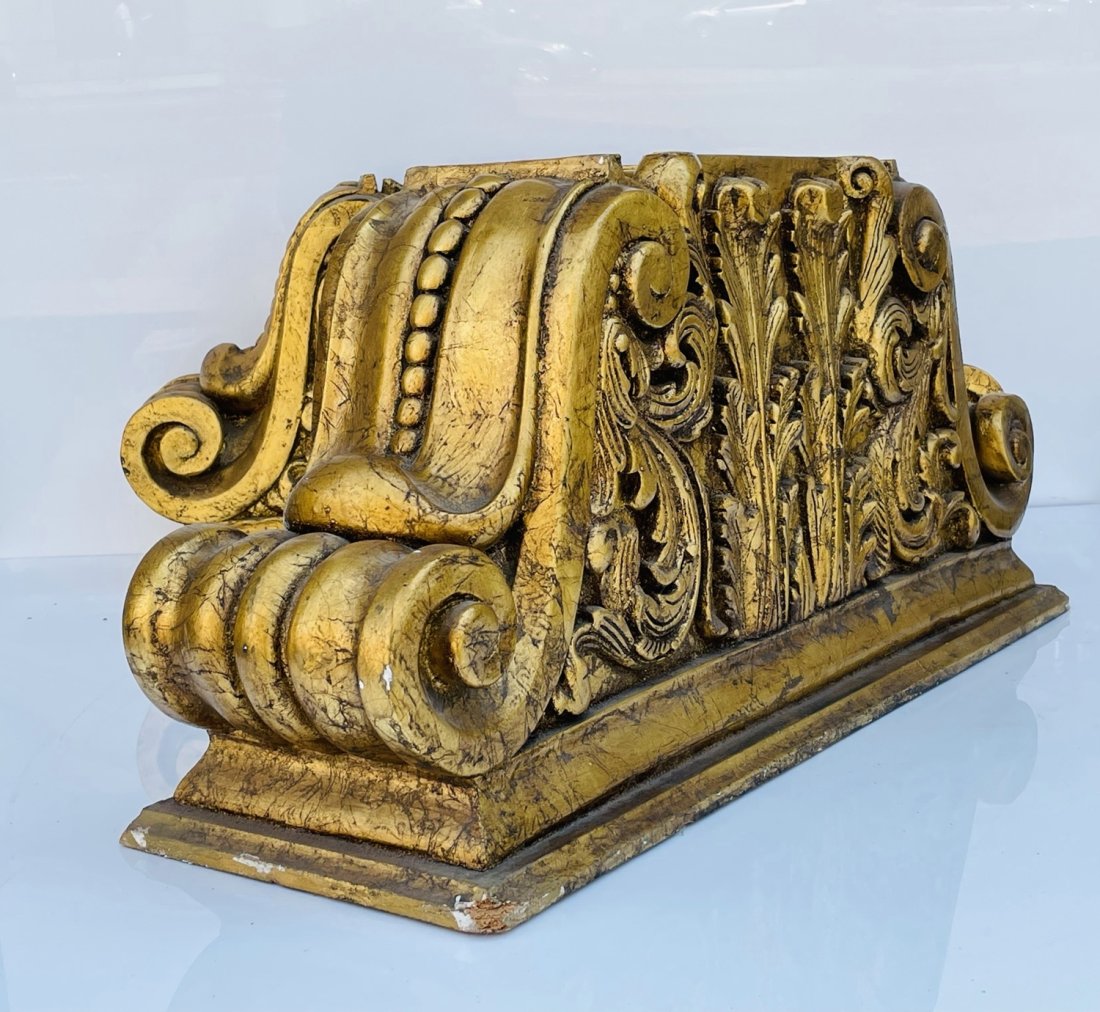 Gold Leaf Coffee Table Bases Attributed to James Mont (1 of 20)