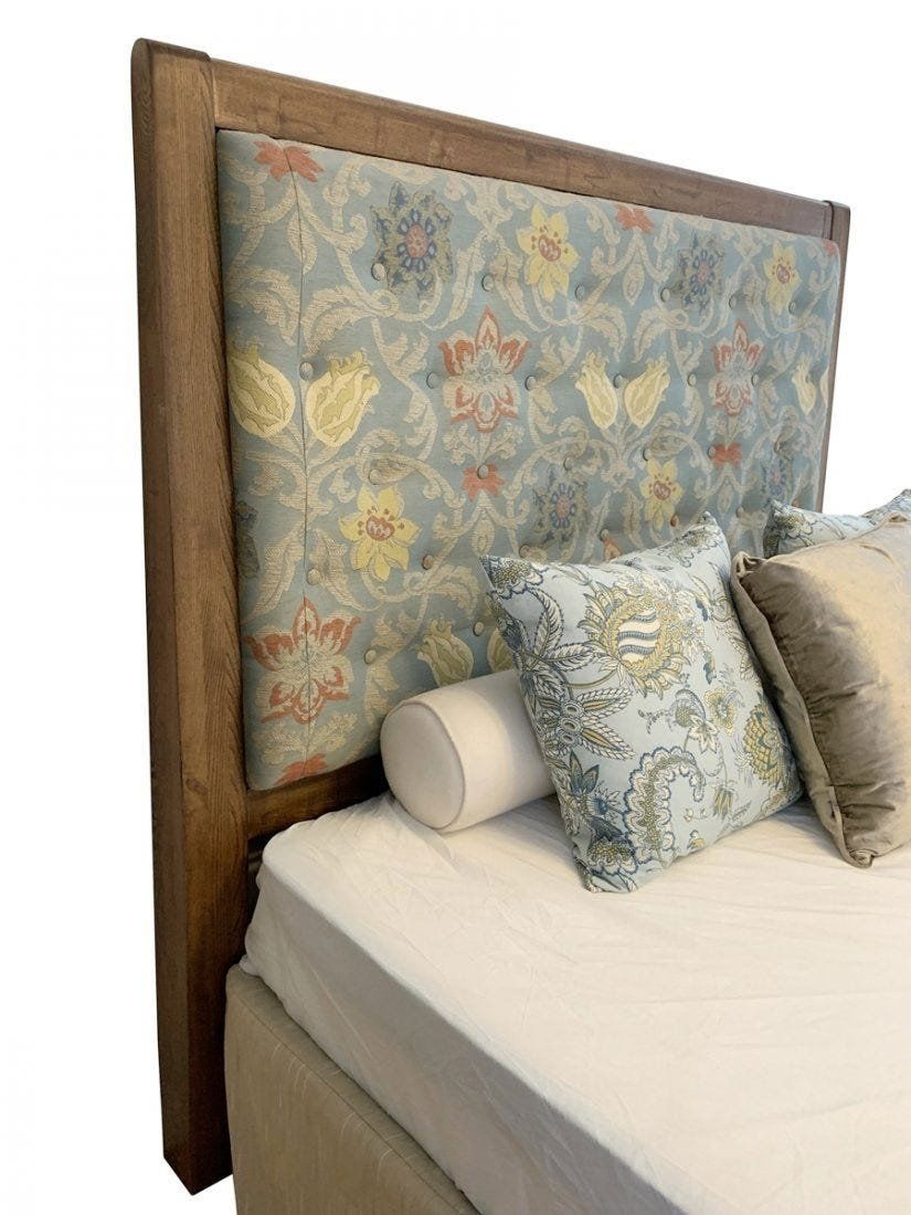 Upholstered Queen Size Headboard With Solid Wood Frame (1 of 7)