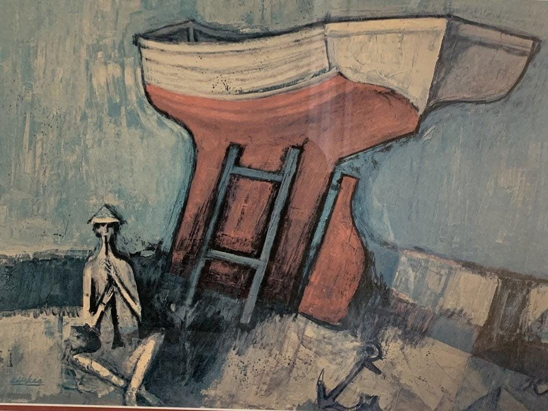 Original Lithograph by David Adickes ORANGE MEDITATIONS (1 of 6)